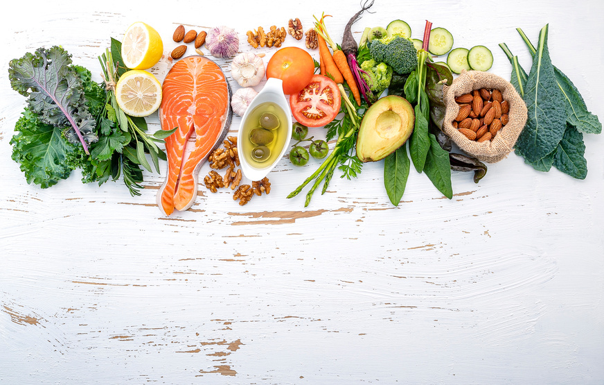 Balanced Healthy Food for Ketogenic Low Carbs Diet